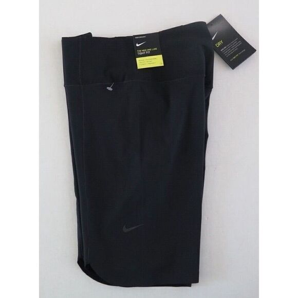 Nike DA0837 010 Women's M Black High Waist One Luxe Tight Fit Shorts $65 - Picture 4 of 6